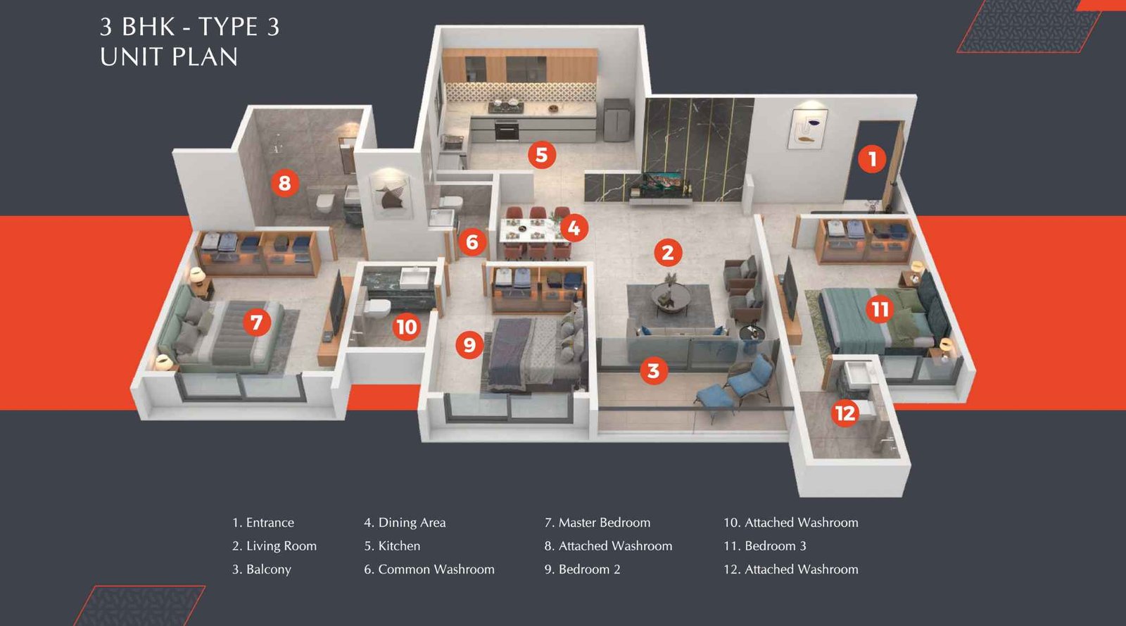Saniket-WYCE-Exclucity-3-BHK-Unit-Plan